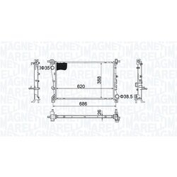 Chladič motora MAGNETI MARELLI 350213203800