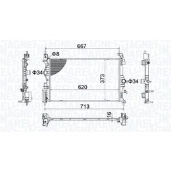 Chladič motora MAGNETI MARELLI 350213206800