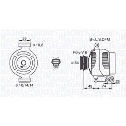 Alternátor MAGNETI MARELLI 063731758010