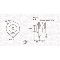 Alternátor MAGNETI MARELLI 063731964010