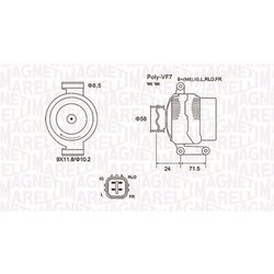 Alternátor MAGNETI MARELLI 063731965010