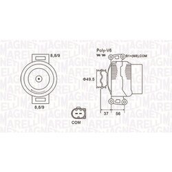 Alternátor MAGNETI MARELLI 063732038010