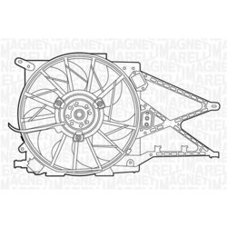 Ventilátor chladenia motora MAGNETI MARELLI 069422433010