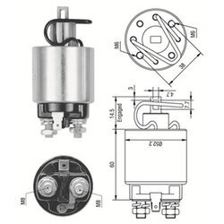 Elektromagnetický spínač pre štartér MAGNETI MARELLI 940113050242