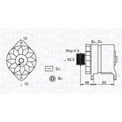 Alternátor MAGNETI MARELLI 063321191010