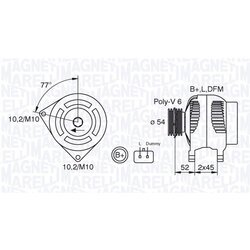 Alternátor MAGNETI MARELLI 063321734010