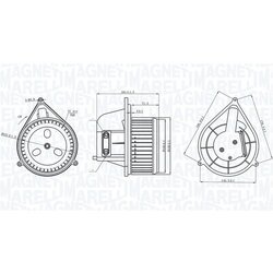 Vnútorný ventilátor MAGNETI MARELLI 069412206010