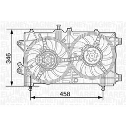 Ventilátor chladenia motora MAGNETI MARELLI 069422447010