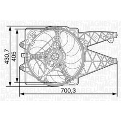 Ventilátor chladenia motora MAGNETI MARELLI 069422456010