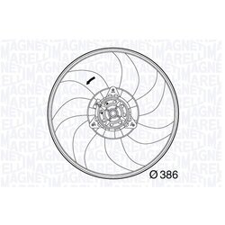 Ventilátor chladenia motora MAGNETI MARELLI 069422563010