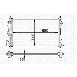 Chladič motora MAGNETI MARELLI 350213140800