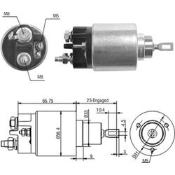 Elektromagnetický spínač pre štartér MAGNETI MARELLI 940113050208