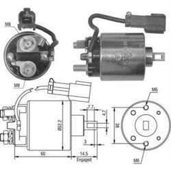 Elektromagnetický spínač pre štartér MAGNETI MARELLI 940113050445