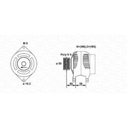 Alternátor MAGNETI MARELLI 943356554010