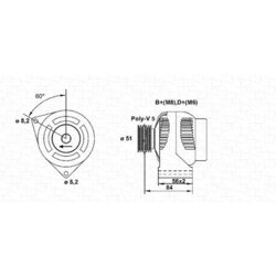 Alternátor MAGNETI MARELLI 943356957010