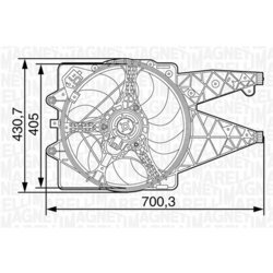 Ventilátor chladenia motora MAGNETI MARELLI 069422446010