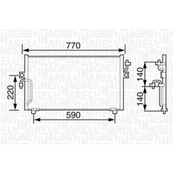 Kondenzátor klimatizácie MAGNETI MARELLI 350203481000
