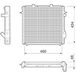 Chladič motora MAGNETI MARELLI 350213253000
