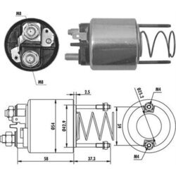 Elektromagnetický spínač pre štartér MAGNETI MARELLI 940113050382