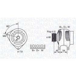 Alternátor MAGNETI MARELLI 063341730010