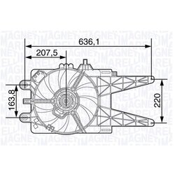 Ventilátor chladenia motora MAGNETI MARELLI 069422479010