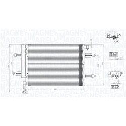 Kondenzátor klimatizácie MAGNETI MARELLI 350203911000 - obr. 1