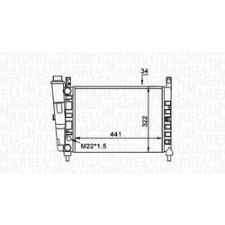 Chladič motora MAGNETI MARELLI 350213162300