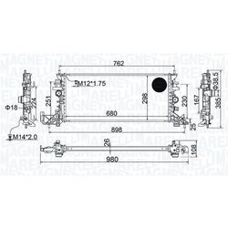 Chladič motora MAGNETI MARELLI 350213206700