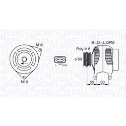 Alternátor MAGNETI MARELLI 063377496010