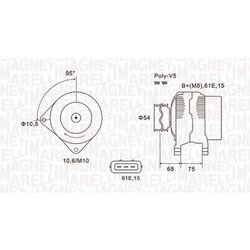 Alternátor MAGNETI MARELLI 063731584010