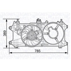 Ventilátor chladenia motora MAGNETI MARELLI 069422487010