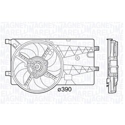 Ventilátor chladenia motora MAGNETI MARELLI 069422575010