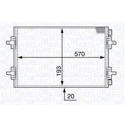 Kondenzátor klimatizácie MAGNETI MARELLI 350203707000