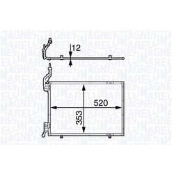 Kondenzátor klimatizácie MAGNETI MARELLI 350203719000