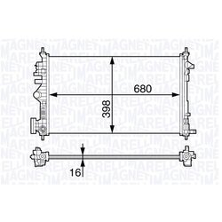 Chladič motora MAGNETI MARELLI 350213140700