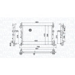 Chladič motora MAGNETI MARELLI 350213203400