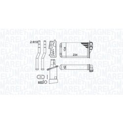Výmenník tepla vnútorného kúrenia MAGNETI MARELLI 350218466000
