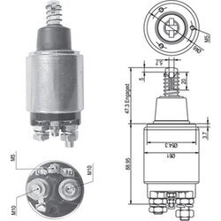 Elektromagnetický spínač pre štartér MAGNETI MARELLI 940113050256