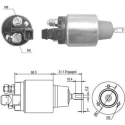 Elektromagnetický spínač pre štartér MAGNETI MARELLI 940113050468