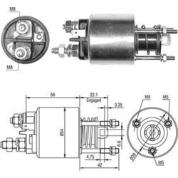 Elektromagnetický spínač pre štartér MAGNETI MARELLI 940113050497