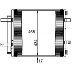 Kondenzátor klimatizácie MAHLE AC 362 000S