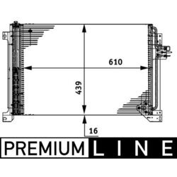 Kondenzátor klimatizácie MAHLE AC 670 000P