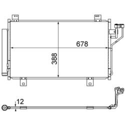 Kondenzátor klimatizácie MAHLE AC 865 000S - obr. 1