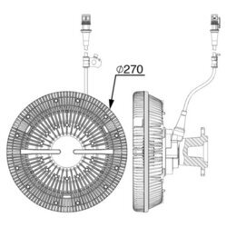 Spojka ventilátora chladenia MAHLE CFC 241 000P - obr. 1