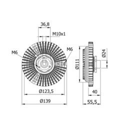 Spojka ventilátora chladenia MAHLE CFC 46 000S - obr. 1