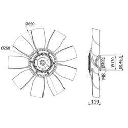 Ventilátor chladenia motora MAHLE CFF 417 000S - obr. 1