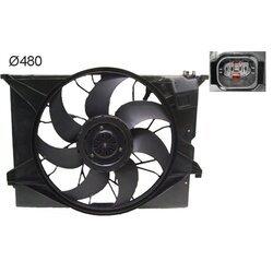 Ventilátor chladenia motora MAHLE CFF 486 000S