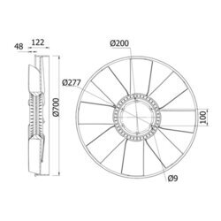 Koleso ventilátora chladenia motora MAHLE CFW 31 000S