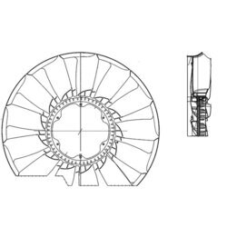 Koleso ventilátora chladenia motora MAHLE CFW 55 000P - obr. 1