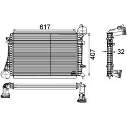 Chladič plniaceho vzduchu MAHLE CI 166 000P - obr. 1